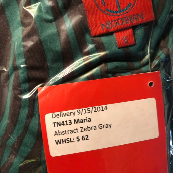 Boutique-Tracy Negoshian Maria dress abstractzebra - Picture 4 of 4